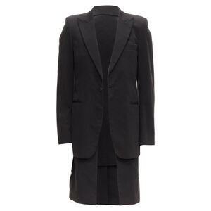 Raf Simons cotton detachable laye longline coat jacket